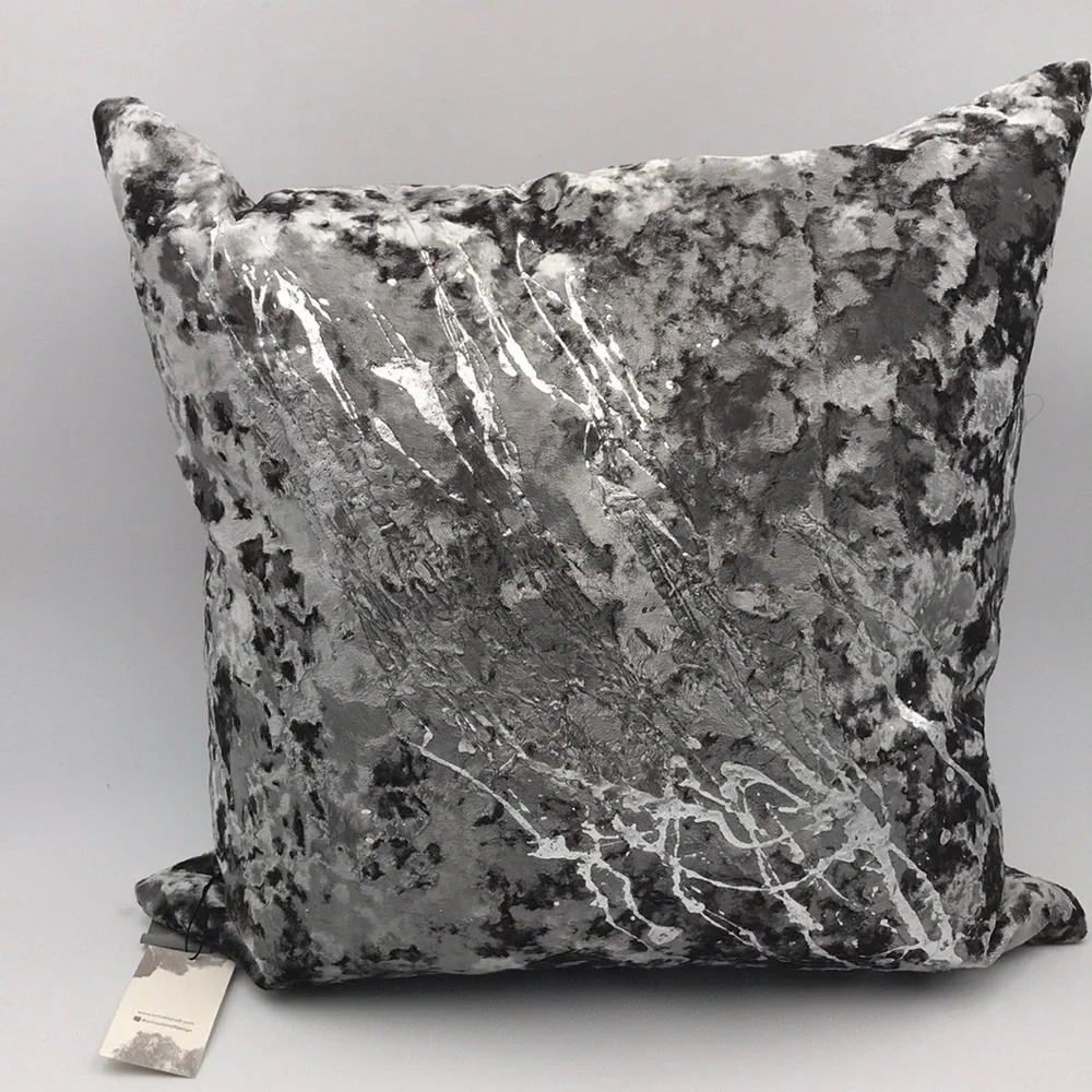 Aviva Stanoff Velvet Metallic Decorative Throw Pillow